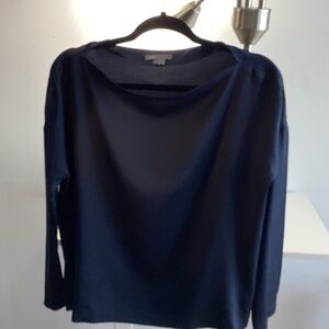 VINTAGE Vince Navy Blue SILK blouse